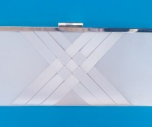 photo satin clutch